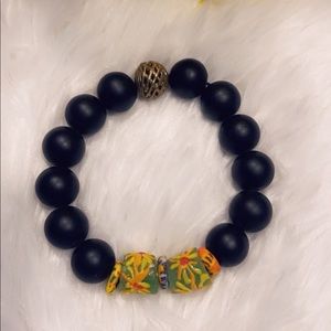 Black unisex beads